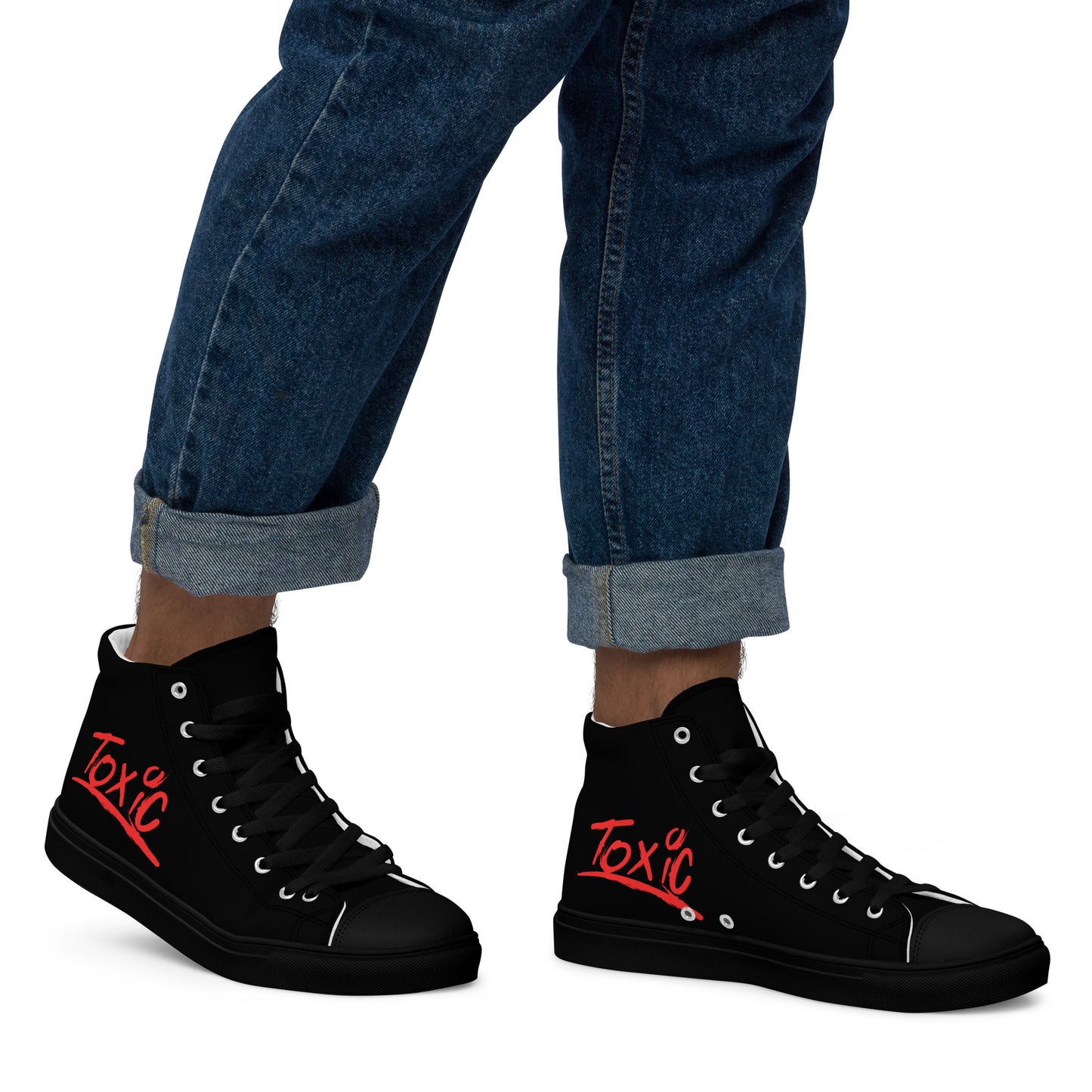 Toxic Men’s Black High-Top Sneakers